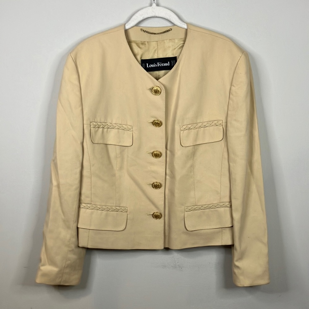 Louis Feraud tan blazer
